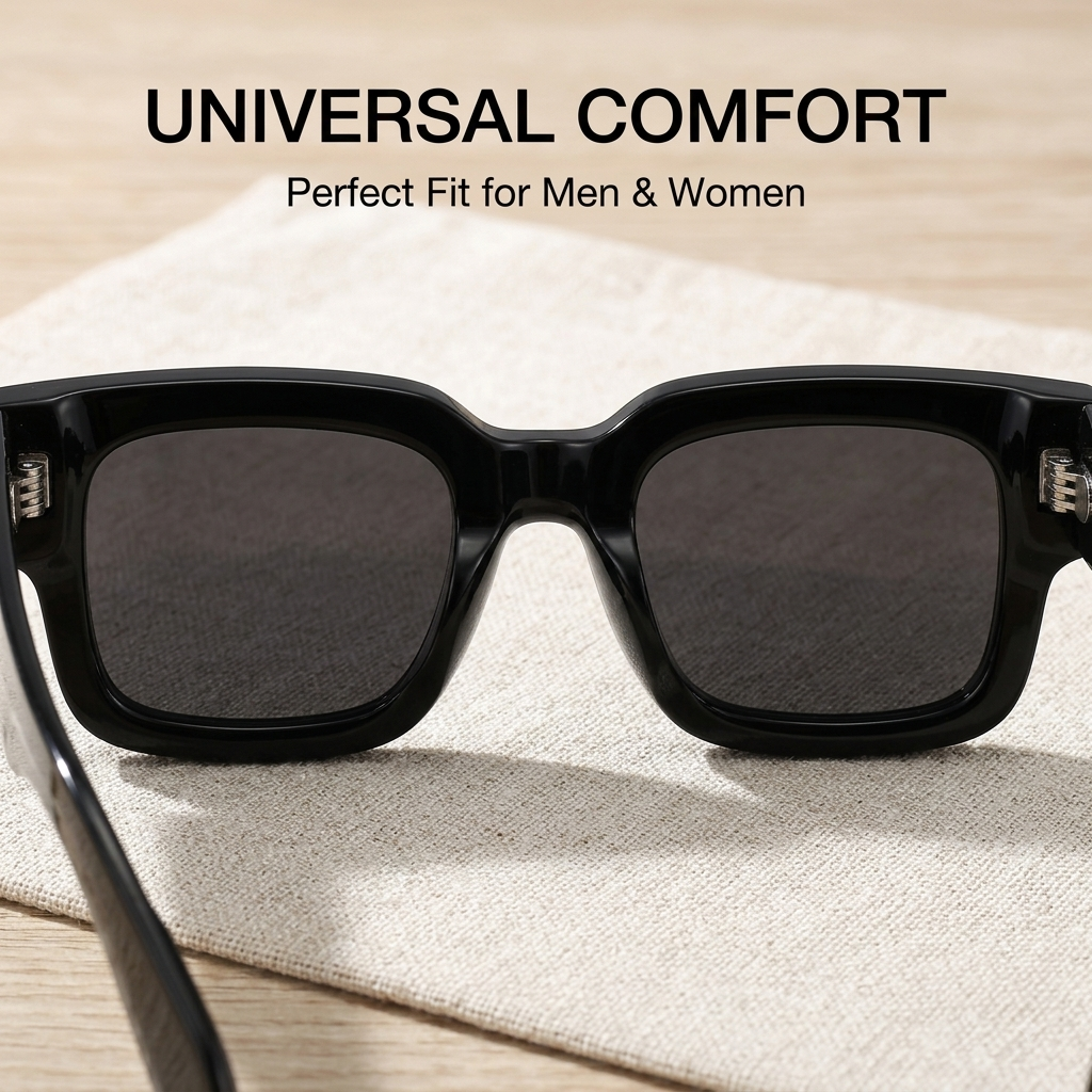 New Fashion Small Square Sunglasses for Women &Men – Retro Thick Frame UV400 Shades