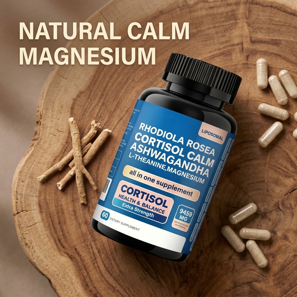 Calm Magnesium Capsules – Ashwagandha & L-Theanine for Relaxation & Sleep Support
