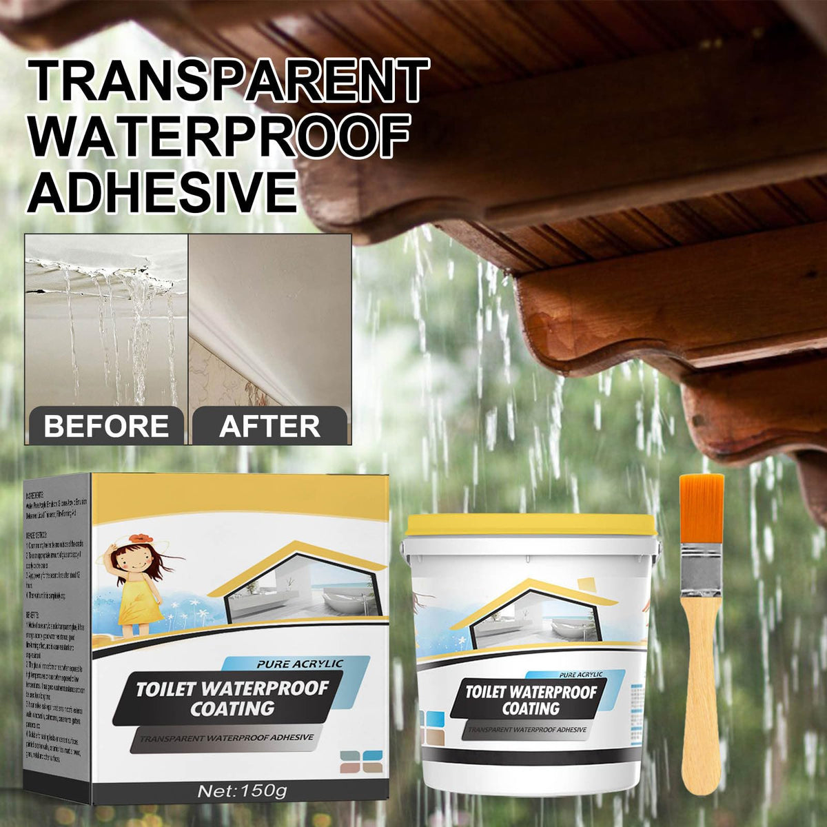 Clear Waterproof Patch & Seal Liquid.