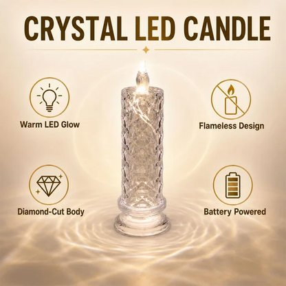 Flameless LED Flickering Pillar Candle – Rose Pattern Christmas &  Decorative Home Lighting