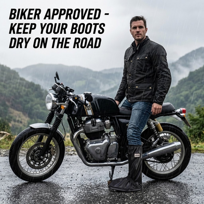 Waterproof Overshoes – Anti-Slip Motorcycle & Cycling Rain Shoe Covers with Thickened Sole