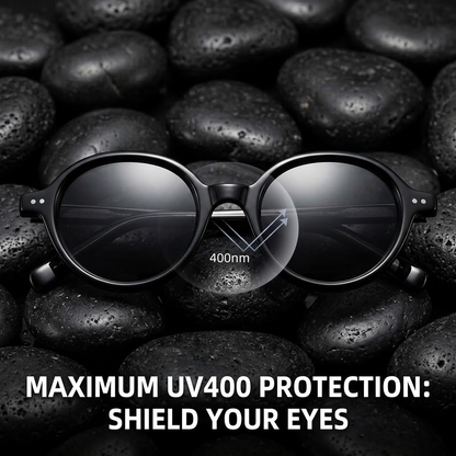 Polarized Round Sunglasses – UV400 Unisex Large Frame Glasses for Driving & Outdoor Style