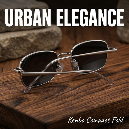 Kenbo Retro Rectangular Sunglasses – Small Metal Frame Fashion Eyewear for Men & Women