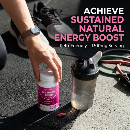 Vegan Beetroot Capsules – 398mg Natural Beetroot Supplement with Vitamin C