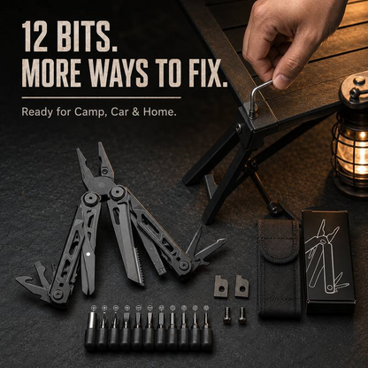 Stainless Steel Multitool Pliers – Folding Outdoor Tool for Camping, Hiking & Everyday Repairs