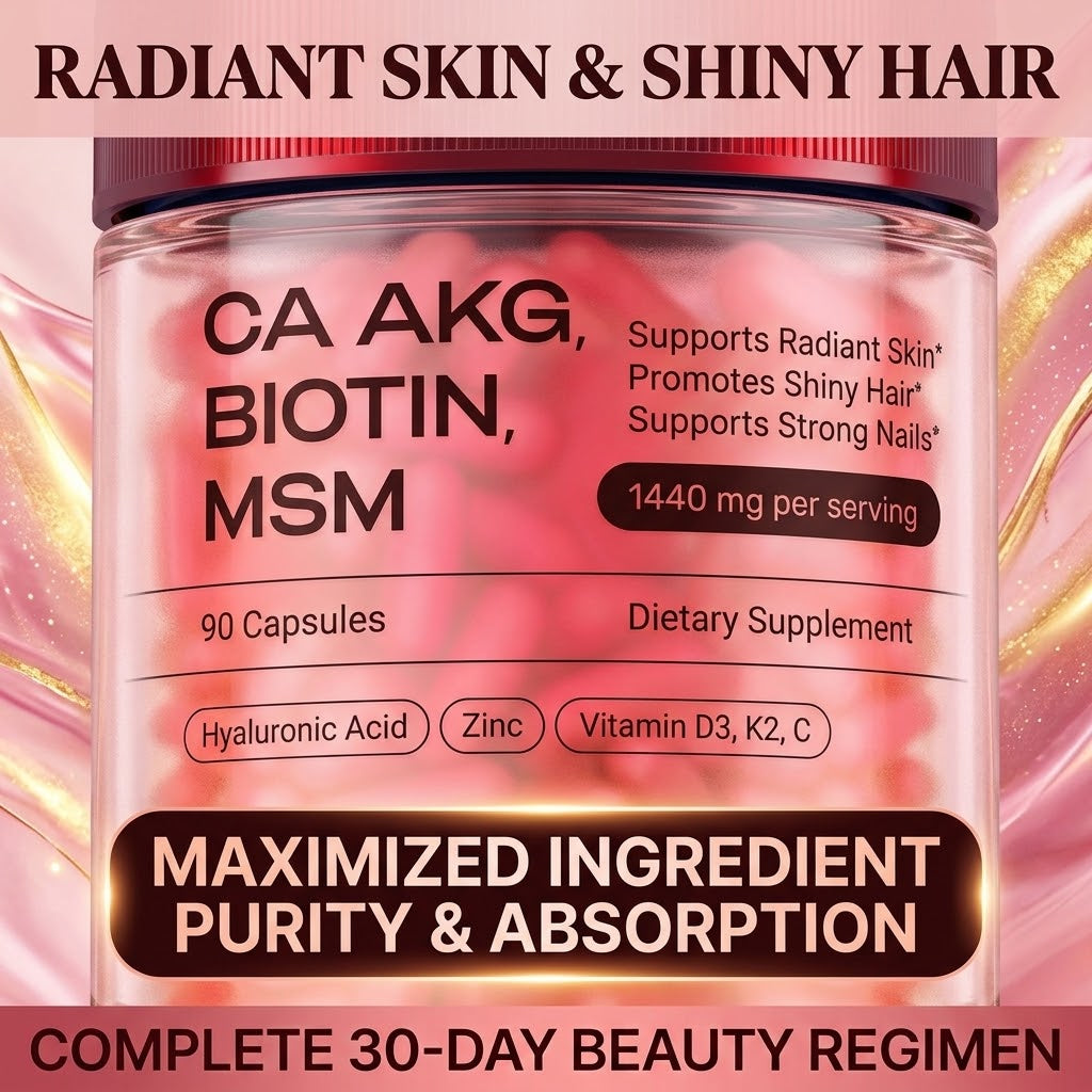Hair, Skin & Nails Vitamins for Women – Biotin, Collagen, Hyaluronic Acid & Vitamins D3, K2 & C