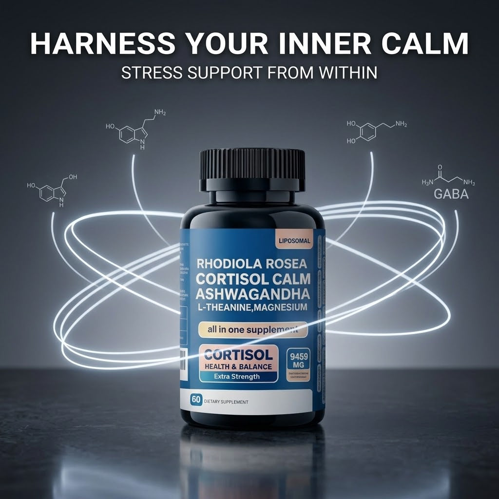 Calm Magnesium Capsules – Ashwagandha & L-Theanine for Relaxation & Sleep Support