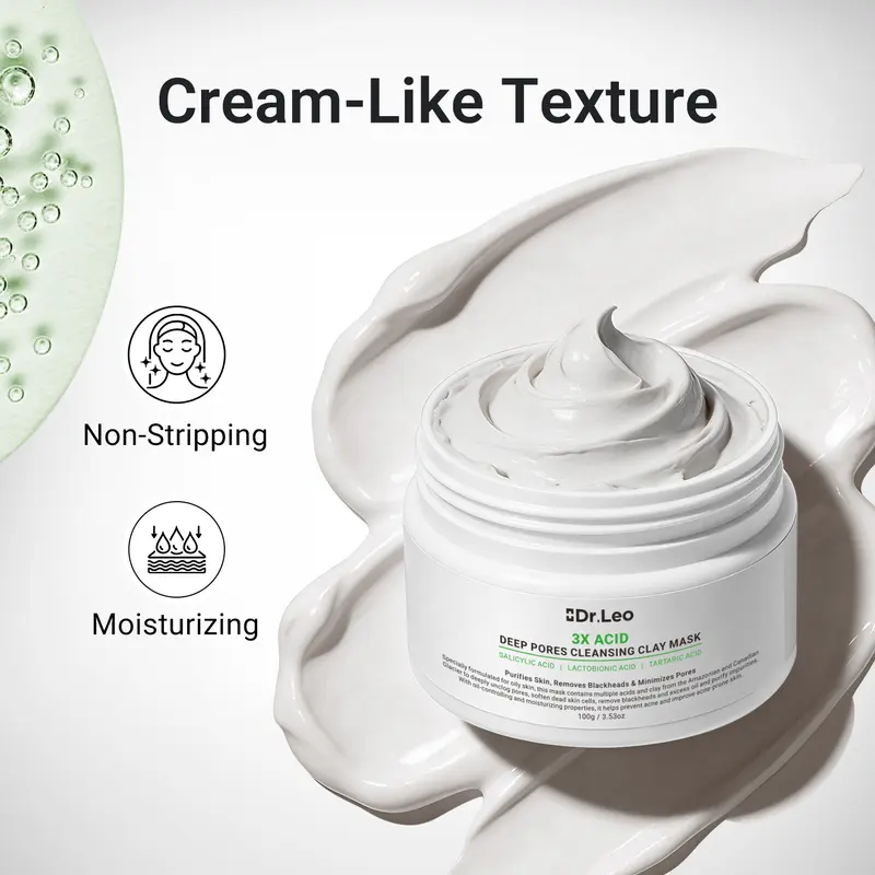 3X Acid Deep Pore Cleansing Clay Mask – Oil Control & Blackhead Care Facial Mask