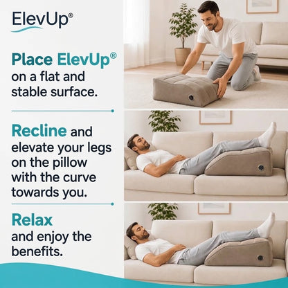 Inflatable Leg Elevation Pillow – Portable Wedge Support Pillow for Sleeping & Relaxation