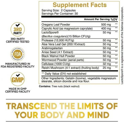 Candida Cleanse Capsules – Herbal Digestive & Gut Wellness Supplement