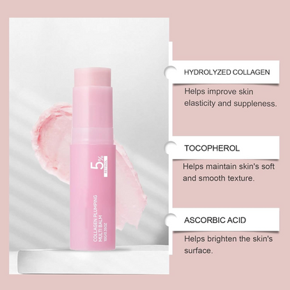 PDRN Pink Collagen Multi Balm Stick 10g – Volufiline & NAD Firming Face & Neck Care
