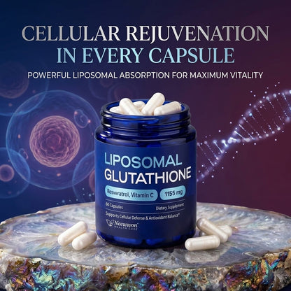 Liposomal Glutathione & Resveratrol – Antioxidant Formula with Vitamin C, Selenium & B2