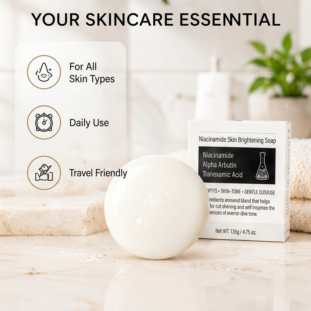 Niacinamide Brightening Soap – Alpha Arbutin &amp; Tranexamic Acid