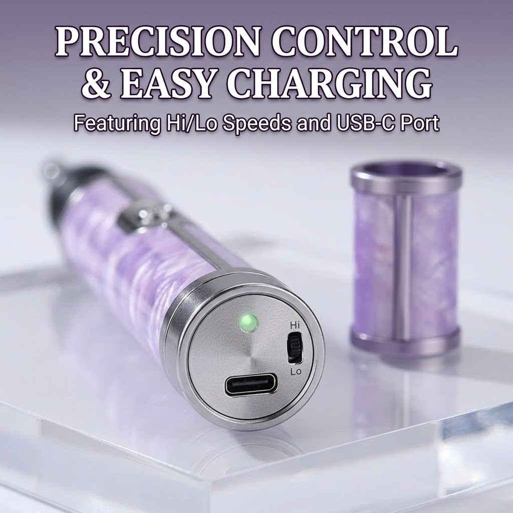4-Speed Electric Nail File – Professional Nail Drill & Toenail Sander for Thick Nails
