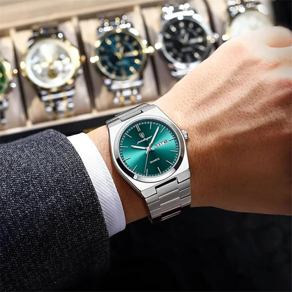 Poedagar 930 Ultra-Thin Men’s Quartz Watch – Stainless Steel Bracelet