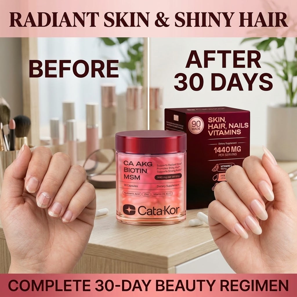 Hair, Skin & Nails Vitamins for Women – Biotin, Collagen, Hyaluronic Acid & Vitamins D3, K2 & C