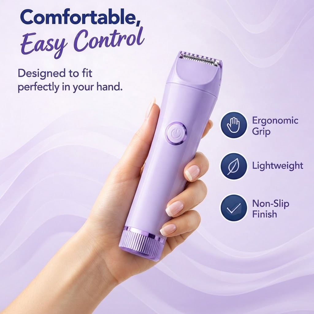 Dual Head Women's Electric Shaver – Type-C Rechargeable Wet & Dry Trimmer