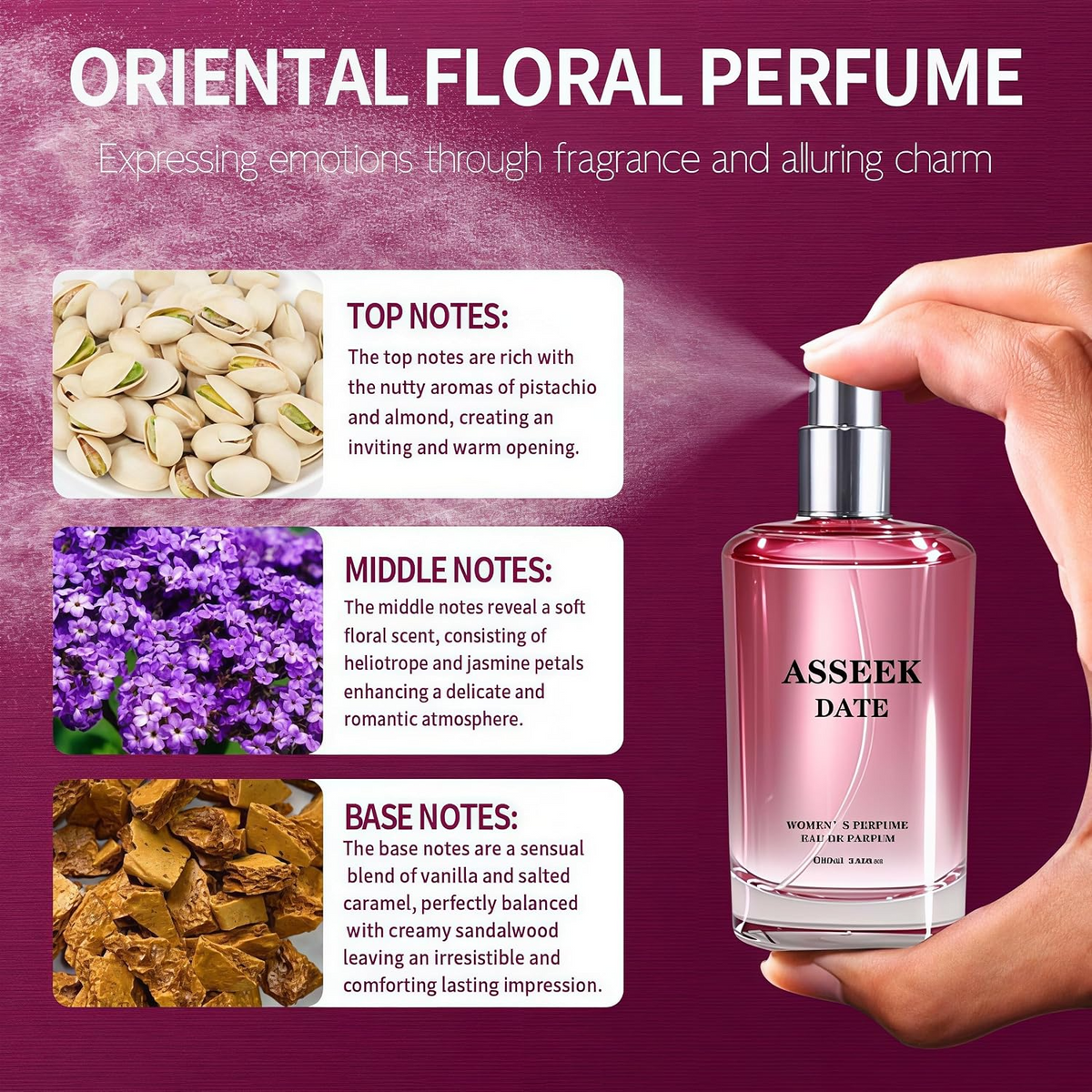 Women’s Floral Fruity Jasmine Perfume – Alcohol-Free Eau de Toilette