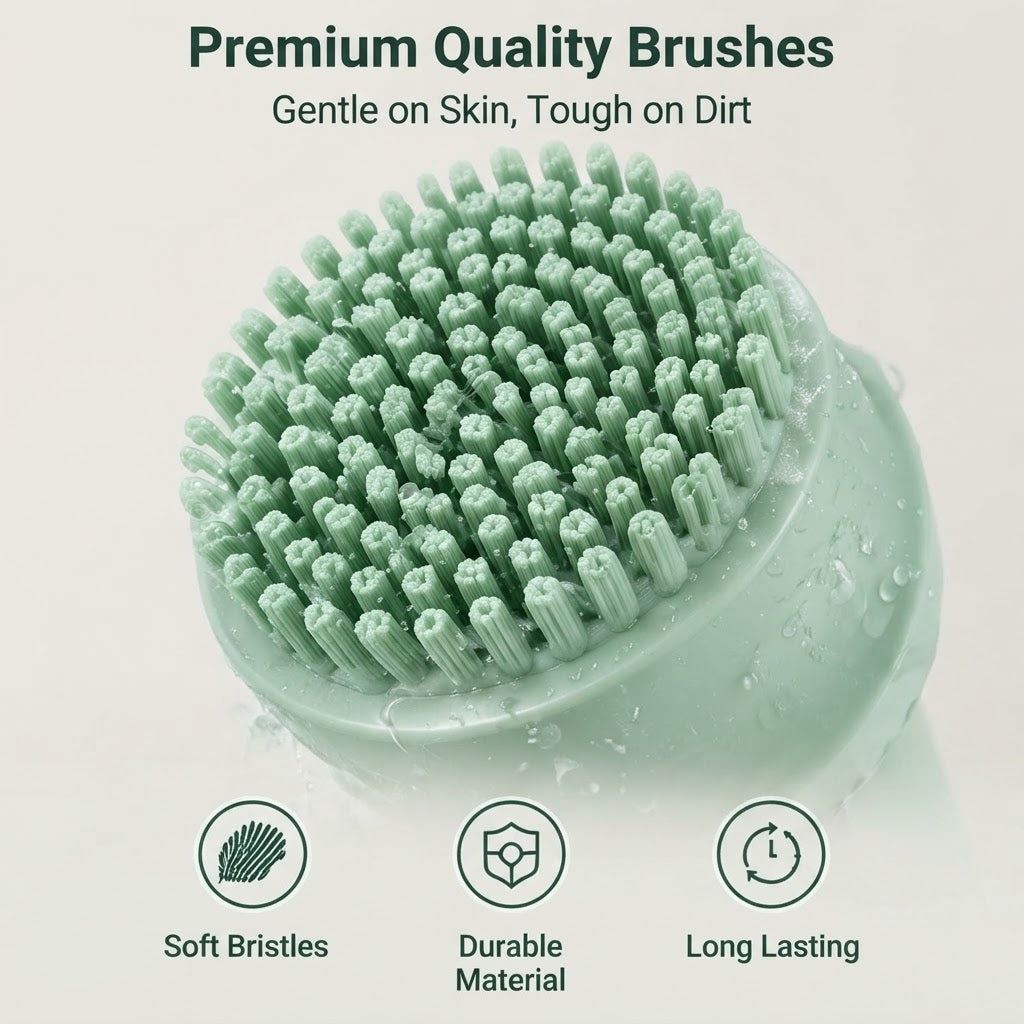 5-in-1 Electric Body Scrubber – Long-Handle Shower Brush
