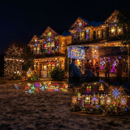 LED Holiday Snowflake Pattern Christmas Projector Light