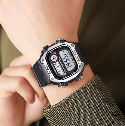 Men's Rugged Sports Watch – Premium Silicone Strap Wristwatch