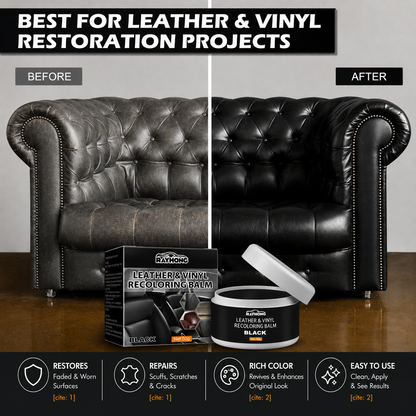 C1037 Leather Repair & Color Restoration Cream – Leather Care for Car Seats, Sofas, Shoes & Bags
