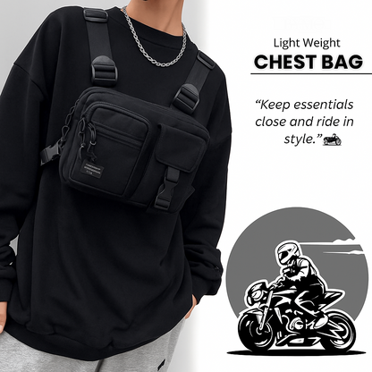 Black Tactical Chest Bag – Compact, Durable & Ready for Action