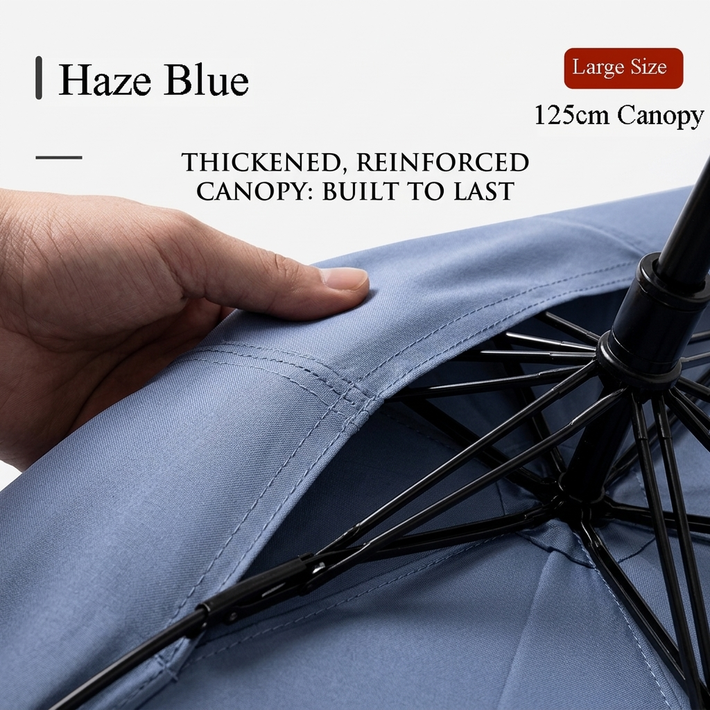 Automatic Large Umbrella – Oversized Canopy with Reinforced Frame, Thickened Fabric &amp; Dual-Use Design