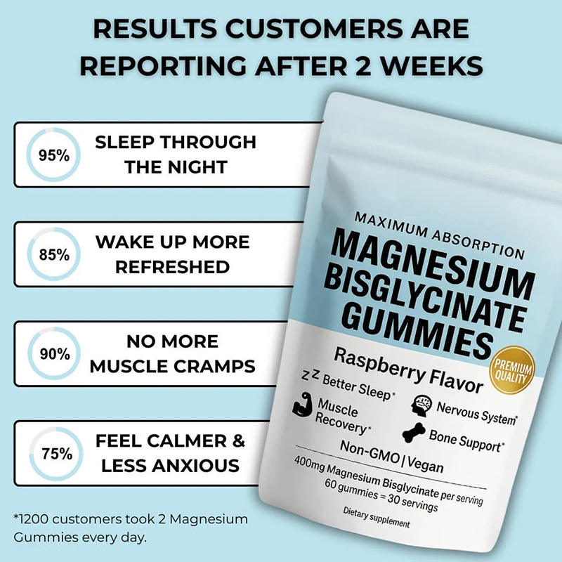 Magnesium Bisglycinate Raspberry Vegan Non-GMO Gummies
