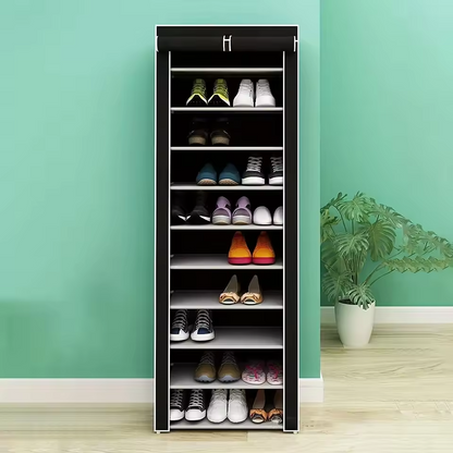 10-Tier Non-Woven Shoes Rack