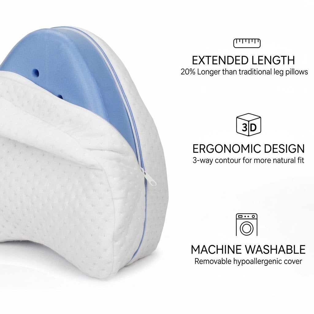 Leg Pillow Support Wedge – Comfortable Back, Hip, Knee & Leg Positioning Pillow