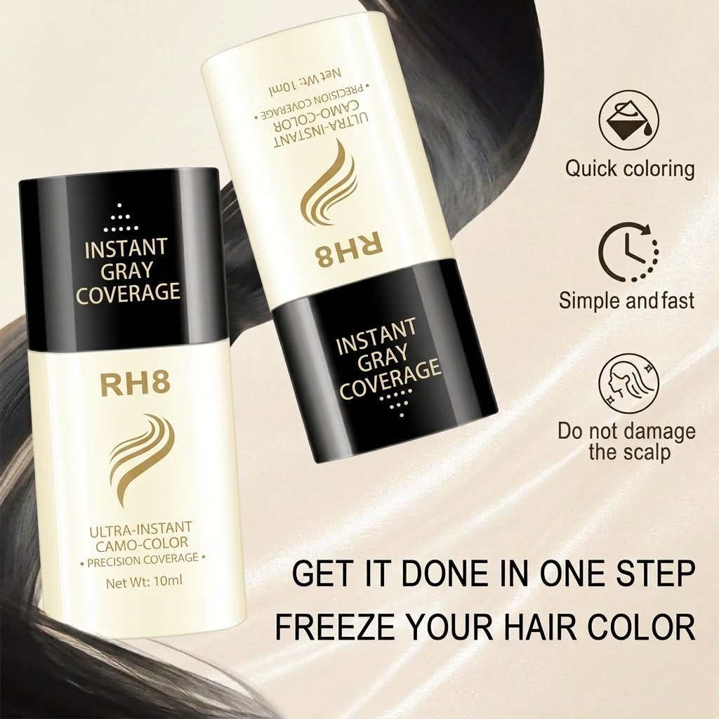 2-in-1 Hair Color Stick & Comb – Portable Root Touch-Up Hair Coloring Brush
