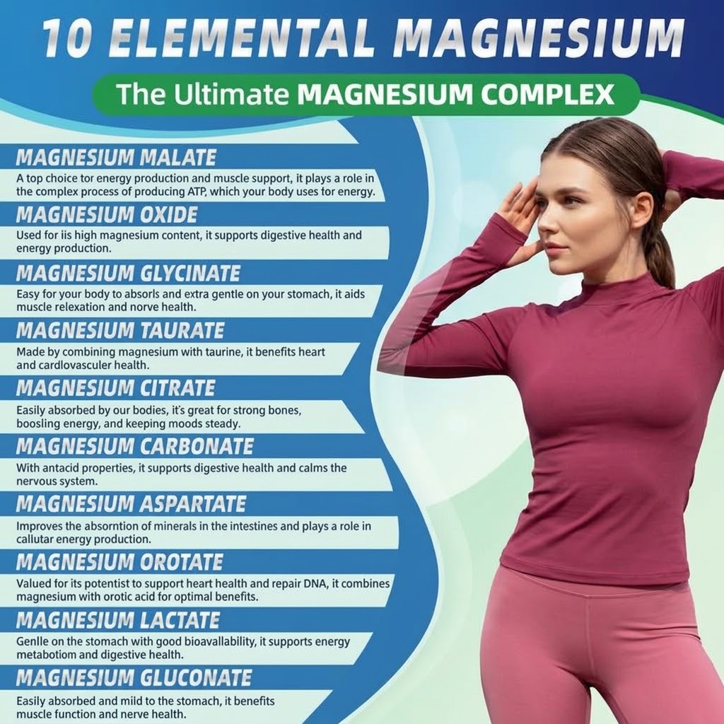 Magnesium Complex 8-in-1 – 1000mg High-Potency Magnesium Capsules, 90 Count