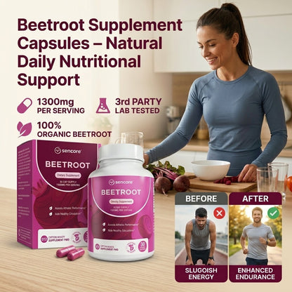 Beetroot Supplement Capsules – Natural Daily Nutritional Support