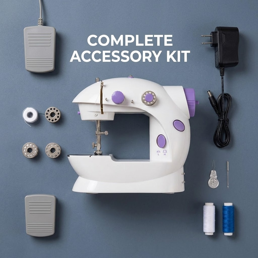 Mini Automatic Sewing Machine – Beginner Foot Pedal Tailoring Machine for Home Use