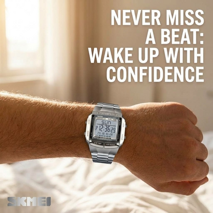 SKMEI Men’s Digital Fashion Watch – Waterproof Sporty Wristwatch for Men