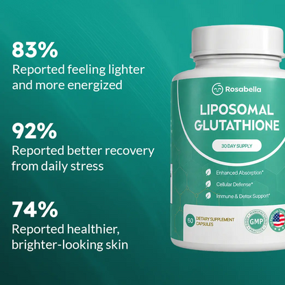 Rosabella Liposomal Glutathione 500mg – Antioxidant & Cellular Wellness Support Capsules