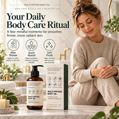 Ginger Body Oil – 240ml Fast-Absorbing Peptide, Avocado & Centella Asiatica Skin Care Oil