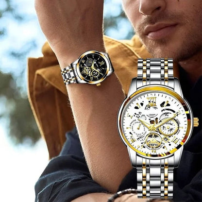 walo Quartz Watch — Steel Band Waterproof Style (Copy)